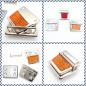 Preview: Mappenschloss SMILA 51 x 46 mm Reflektor silber ORANGE Tornister