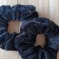 Preview: Scrunchie Samt 10 cm schwarz Haargummi