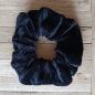 Preview: Scrunchie Samt 10 cm schwarz Haargummi