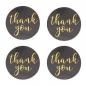 Preview: 1 Aufkleber 25 mm THANK YOU Nr. 11 schwarz gold