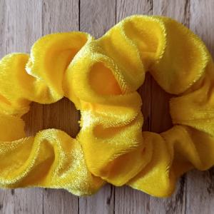 Scrunchie Samt 10 cm sonnengelb Haargummi