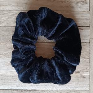 Scrunchie Samt 10 cm schwarz Haargummi