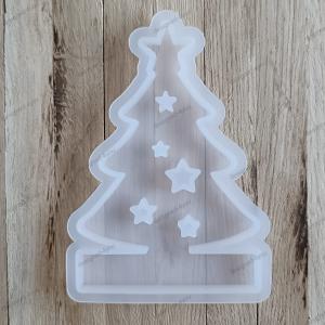 Silikon - Gießform Einschieber Weihnachtsbaum mit Sterne