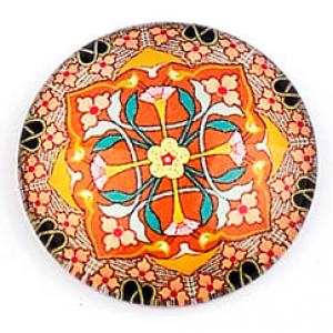 Cabochons Glas 30 mm Modell Nr. 530 Mandala