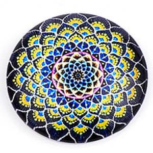 Cabochons Glas 30 mm Modell Nr. 630 Mandala