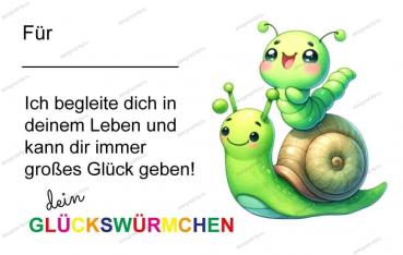 DIY Spruchkarte WÜRMCHEN Nr. 19F "Karte mit Spruch" PDF Download Projekt