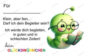 Spruchkarte WÜRMCHEN Nr. 30 "Karte mit Spruch" PDF Download Projekt