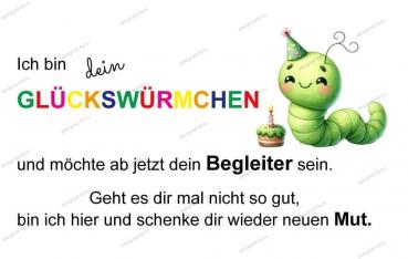 Spruchkarte WÜRMCHEN Nr. 42 "Karte mit Spruch" PDF Download Projekt