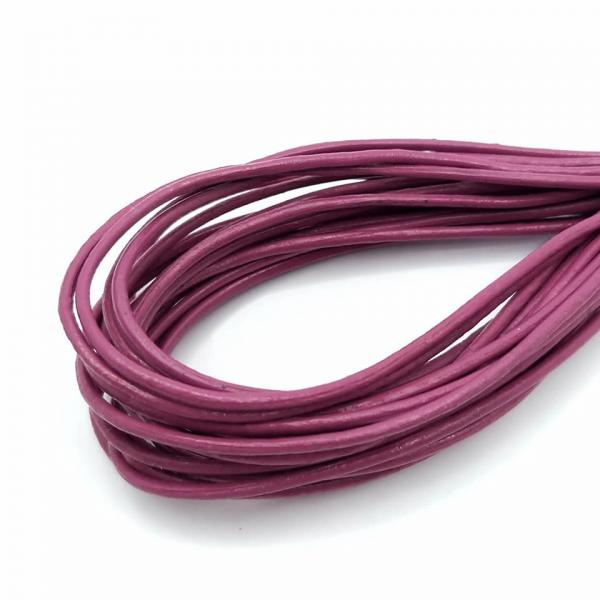 Lederband pink 1 mm echt Rindsleder rund Schnur Lederriemen