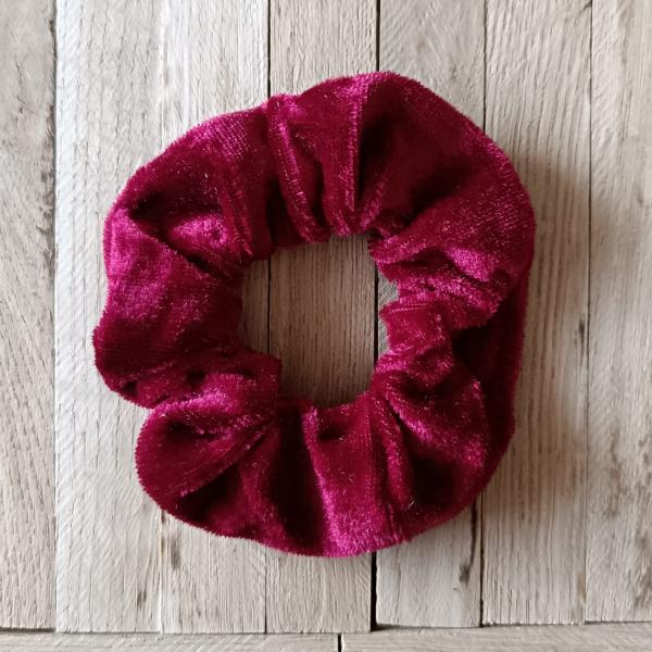 Scrunchie Samt 10 cm bordeaux hell Haargummi