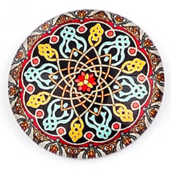 Cabochons Glas 30 mm Modell Nr. 2130 Mandala