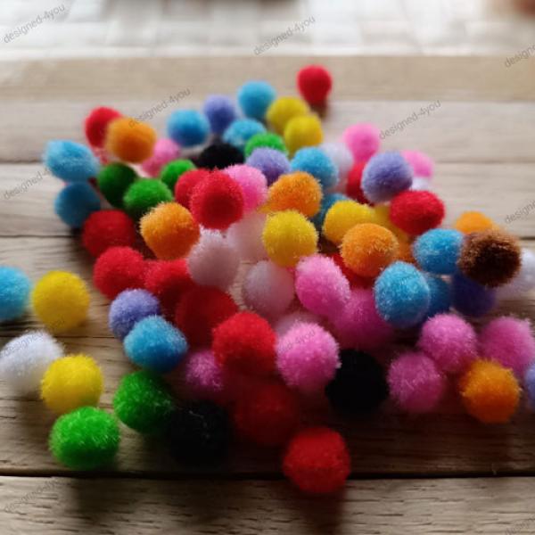 POMPOM Mini 8 mm MIX 30 Stück