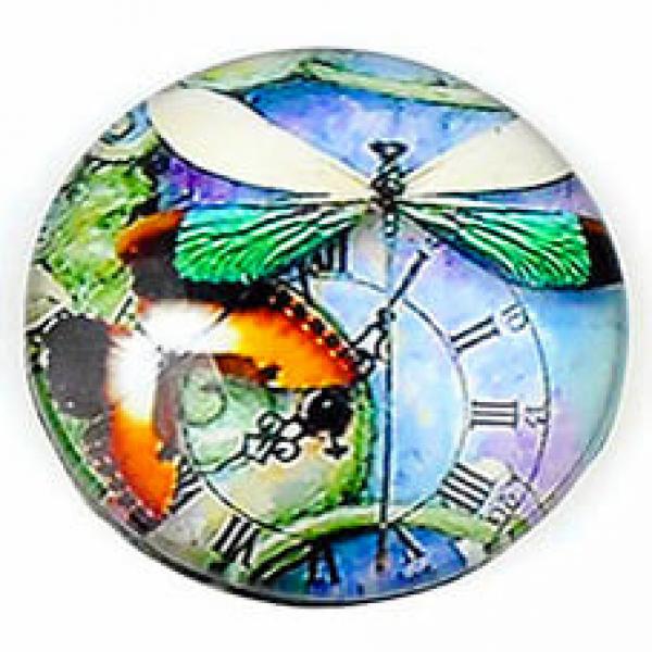 Cabochons Glas 25 mm Modell Nr. 225 Time