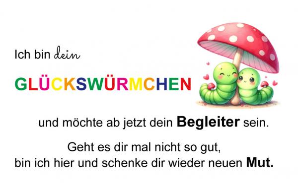 DIY Spruchkarte WÜRMCHEN Nr. 7 "Karte mit Spruch" PDF Download Projekt