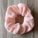 Scrunchie Samt Velour 10 cm apricose Haargummi