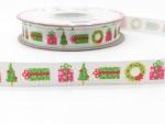 Ripsband WEIHNACHTEN 17mm bunt weiss Riley Blake